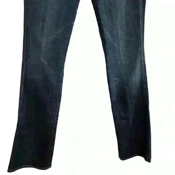 7 For All Mankind Women's Bootcut Jeans Size 28 Dark Blue Stretch Denim - Picture 13 of 16